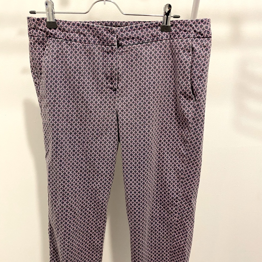 COPY - Great crop pants. Blue/pink/white stripe size 12